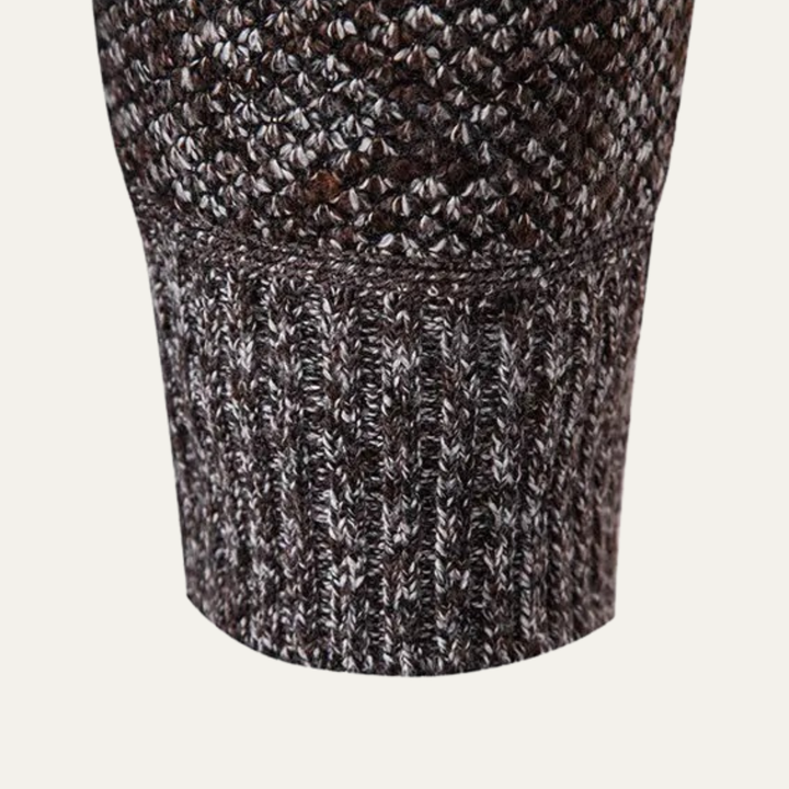 Mens Casual Knit Zip-Up Jacket Winter Style