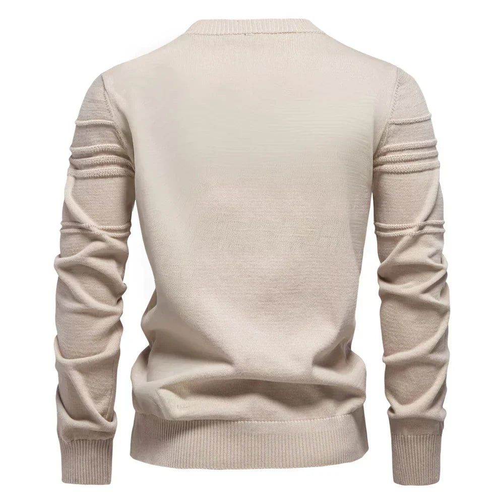 Mens Knit Sweater with Chest Pattern