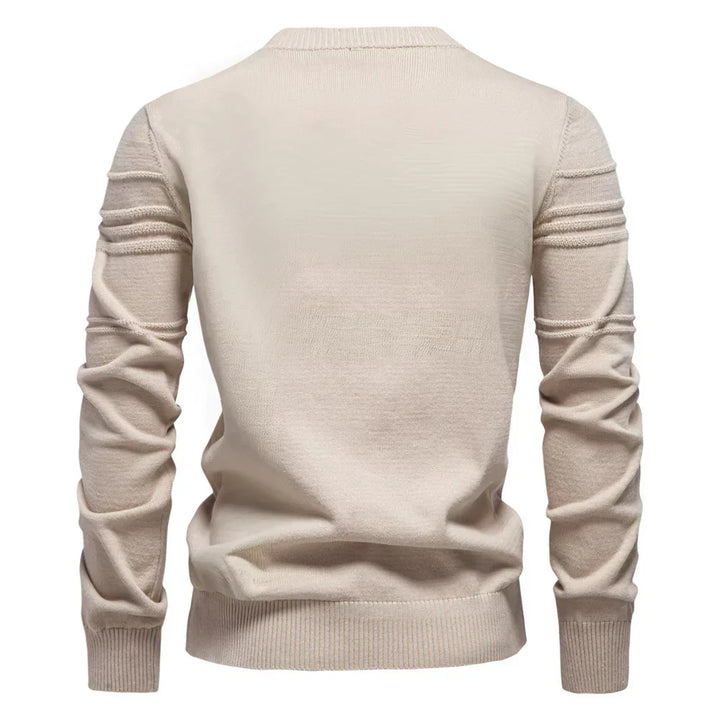 Mens Knit Sweater with Chest Pattern
