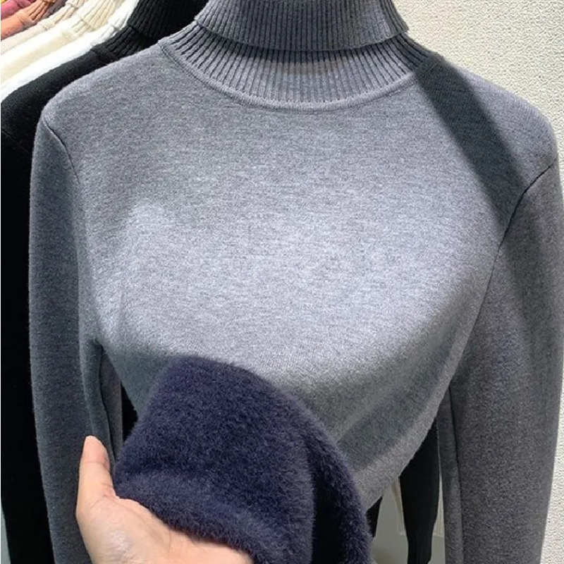 Womens Winter Sweater Fleece Lined Cozy Fit