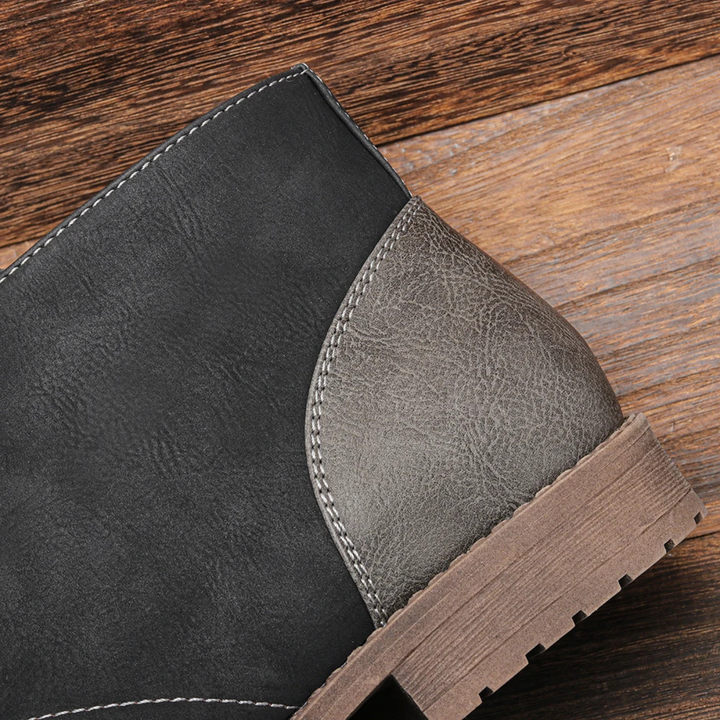 Mens Leather Boots Vintage Elegant Smart Style