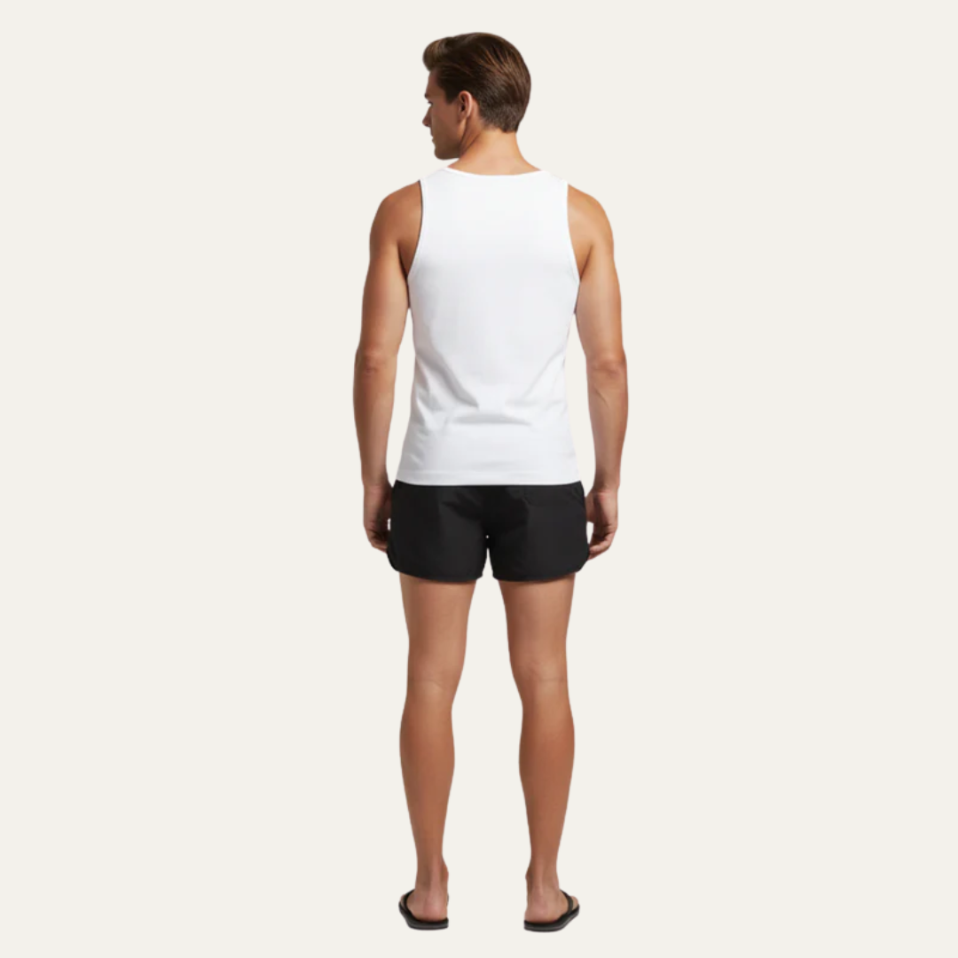 Mens Swim Trunks Quick-Dry Rounded Hem
