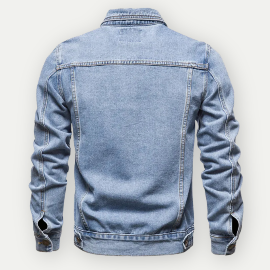 Mens Denim Jacket Classic Fit Denim Material