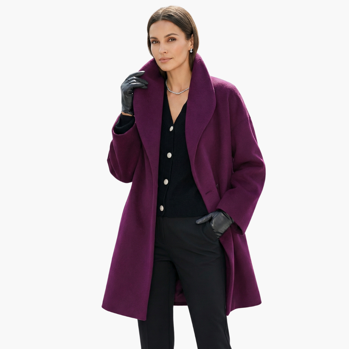 Womens Oversized Cocoon Coat Relaxed Fit