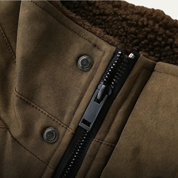 Mens Suede Jacket with Fleece Lining Vintage Style