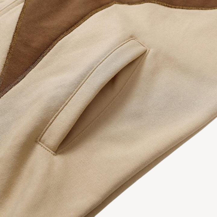Mens Zip-Up Hoodie with Star Pattern Regular Fit