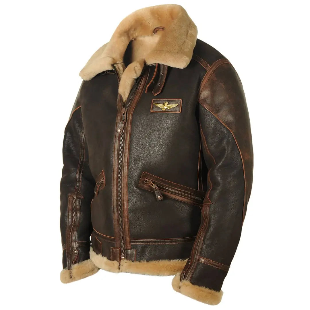 Mens Bomber Coat Wool Blend Classic Fit - BritishMode