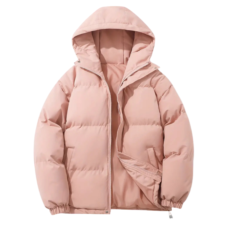 Mens Puffer Jacket with Hood Padded Warm Fit