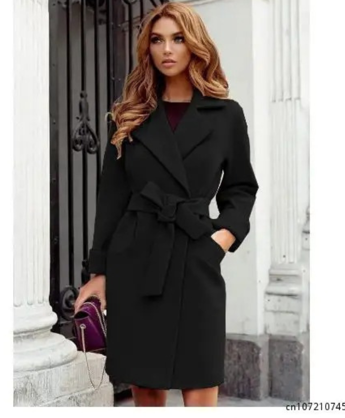 Womens Waterproof Coat with Belted Waist Classic Fit