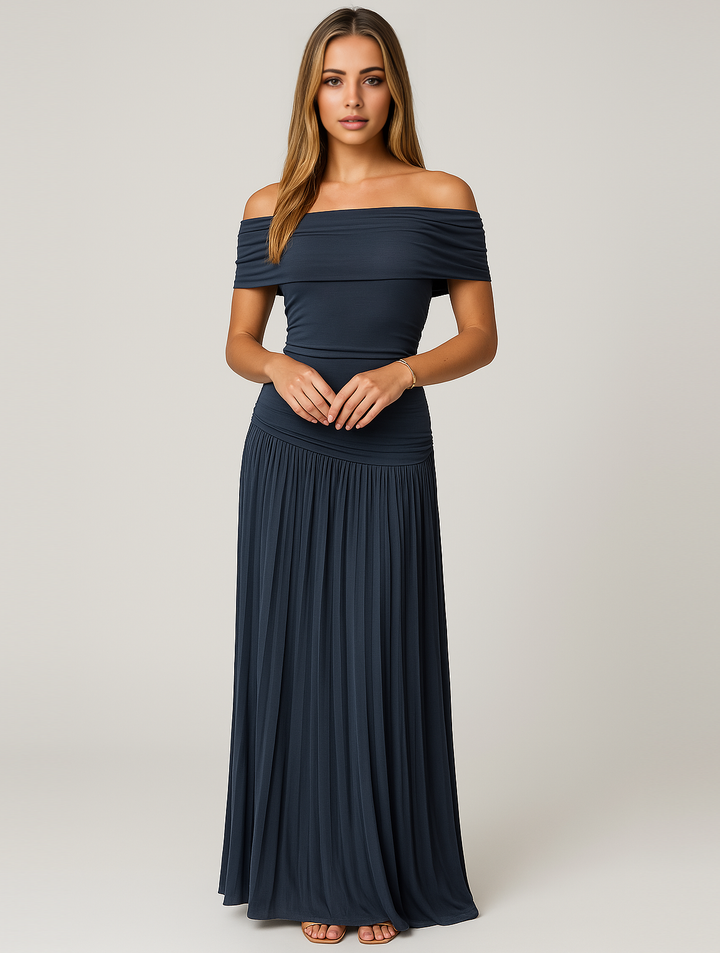 Womens Strapless Long Dress Classic Style