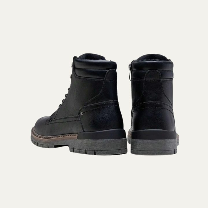 Mens Combat Boots Lace-Up Military Style Lug Sole