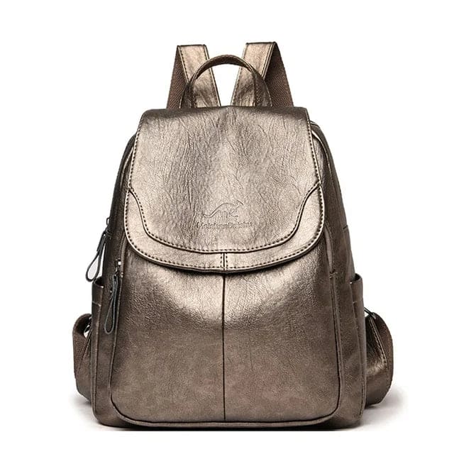 Womens Leather Backpack Theft-Resistant Stylish Design