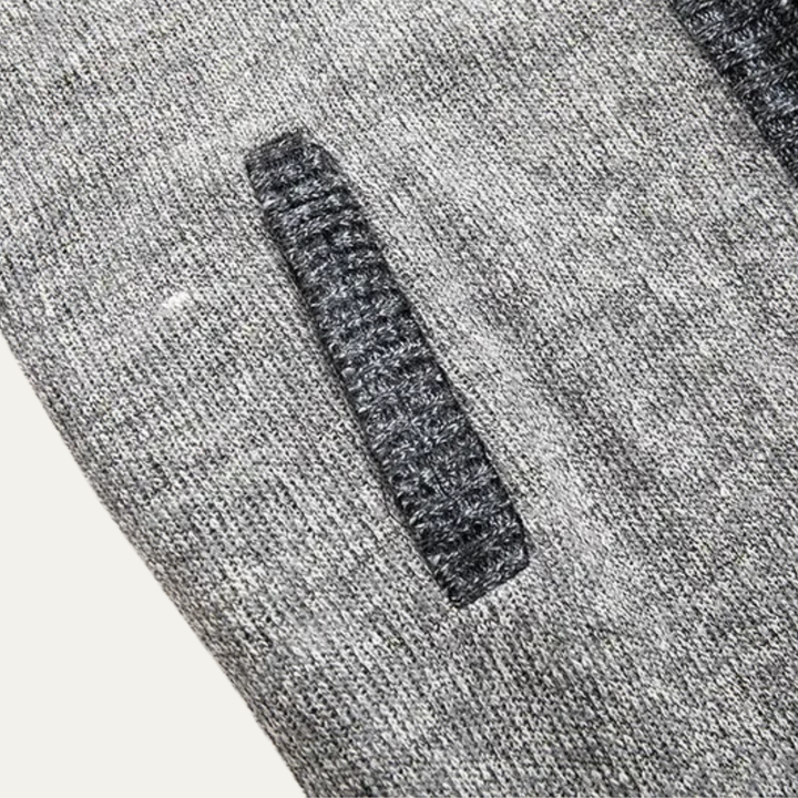 Mens Knit Jacket Fleece Lined Thick Warm Zip Front