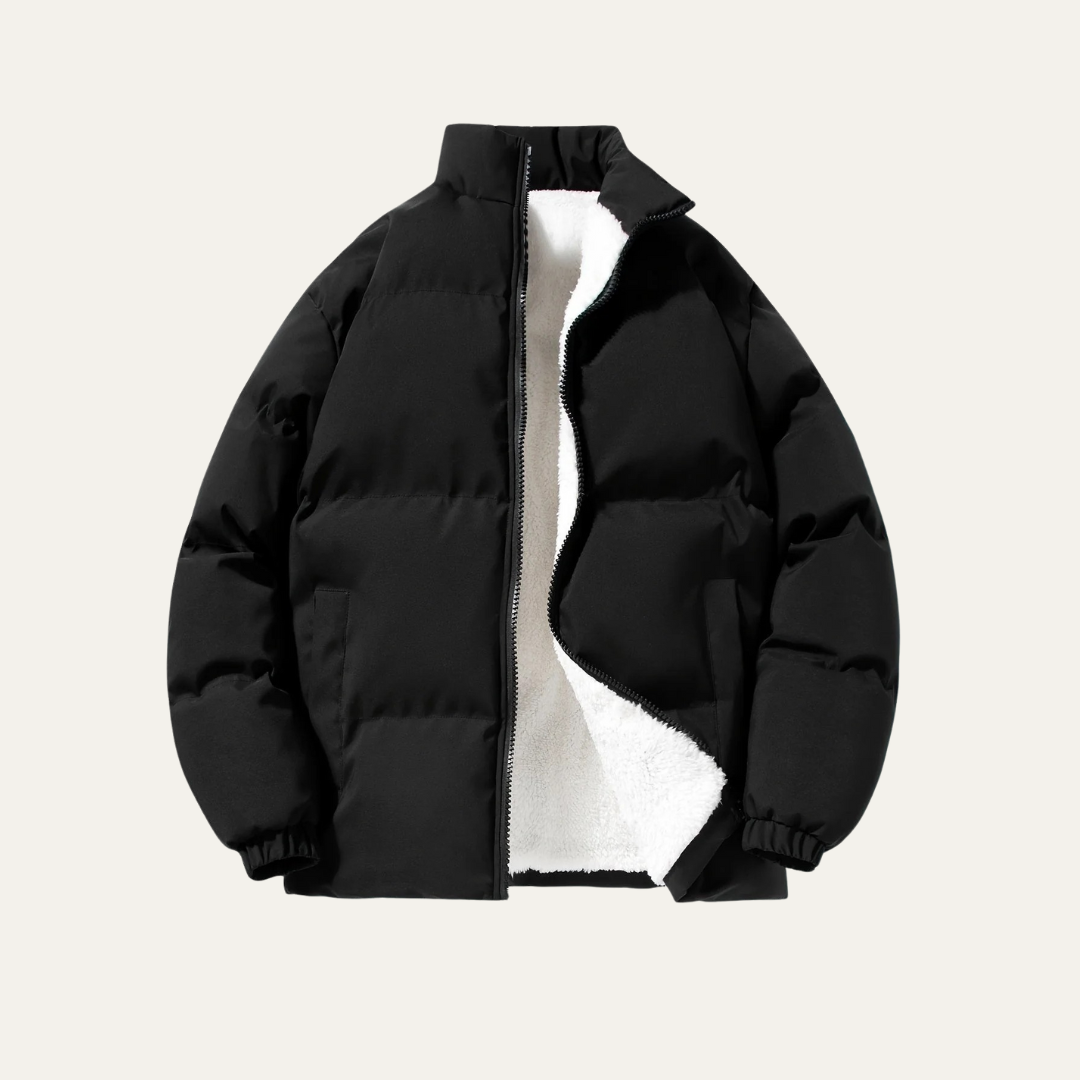 Mens Puffer Jacket Plush Lined Warm Fit - BritishMode