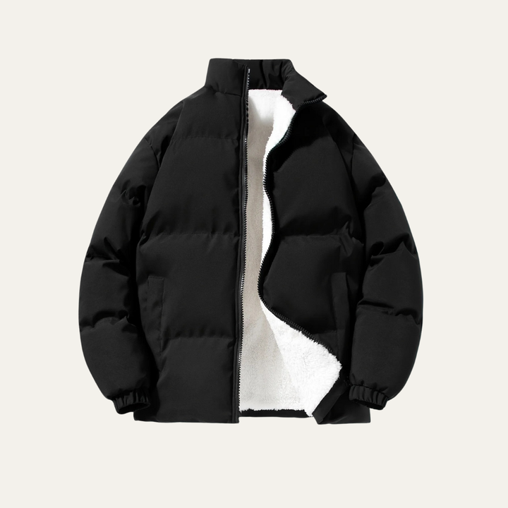 Mens Puffer Jacket Plush Lined Warm Fit - BritishMode