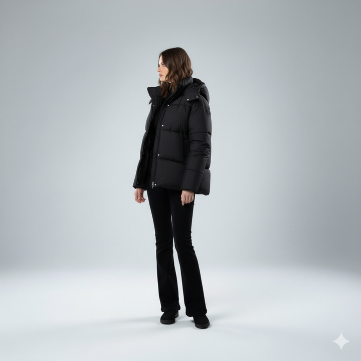 Womens Quilted Padded Jacket Oversized Hooded Winter Coat