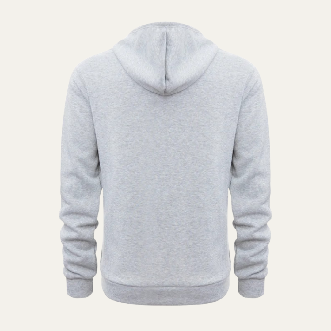 Mens Hooded Sweatshirt with Utility Pocket Partial Zip