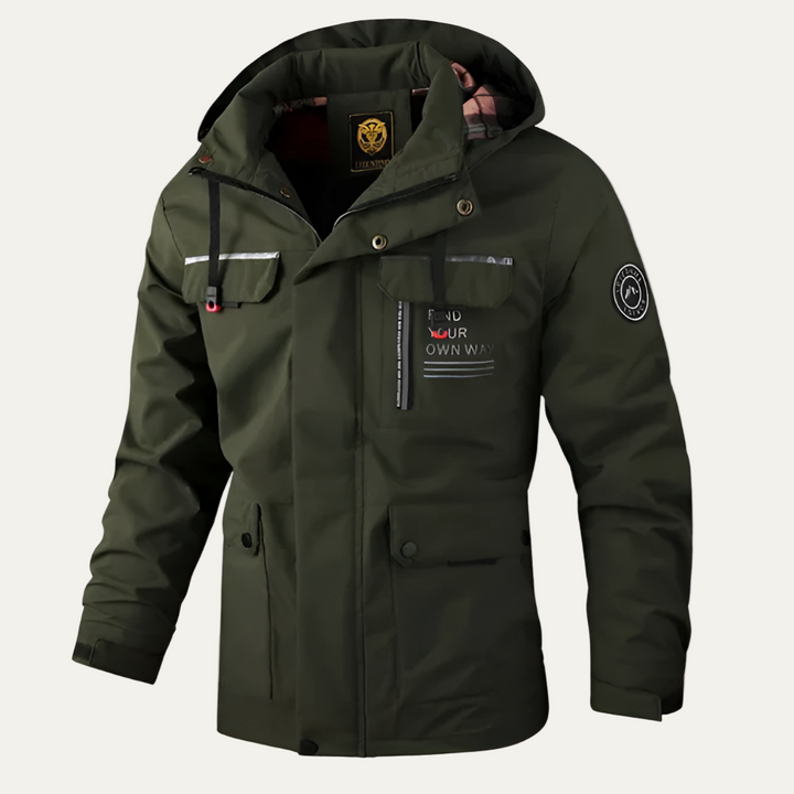 Mens Mid-Length Casual Parka Jacket