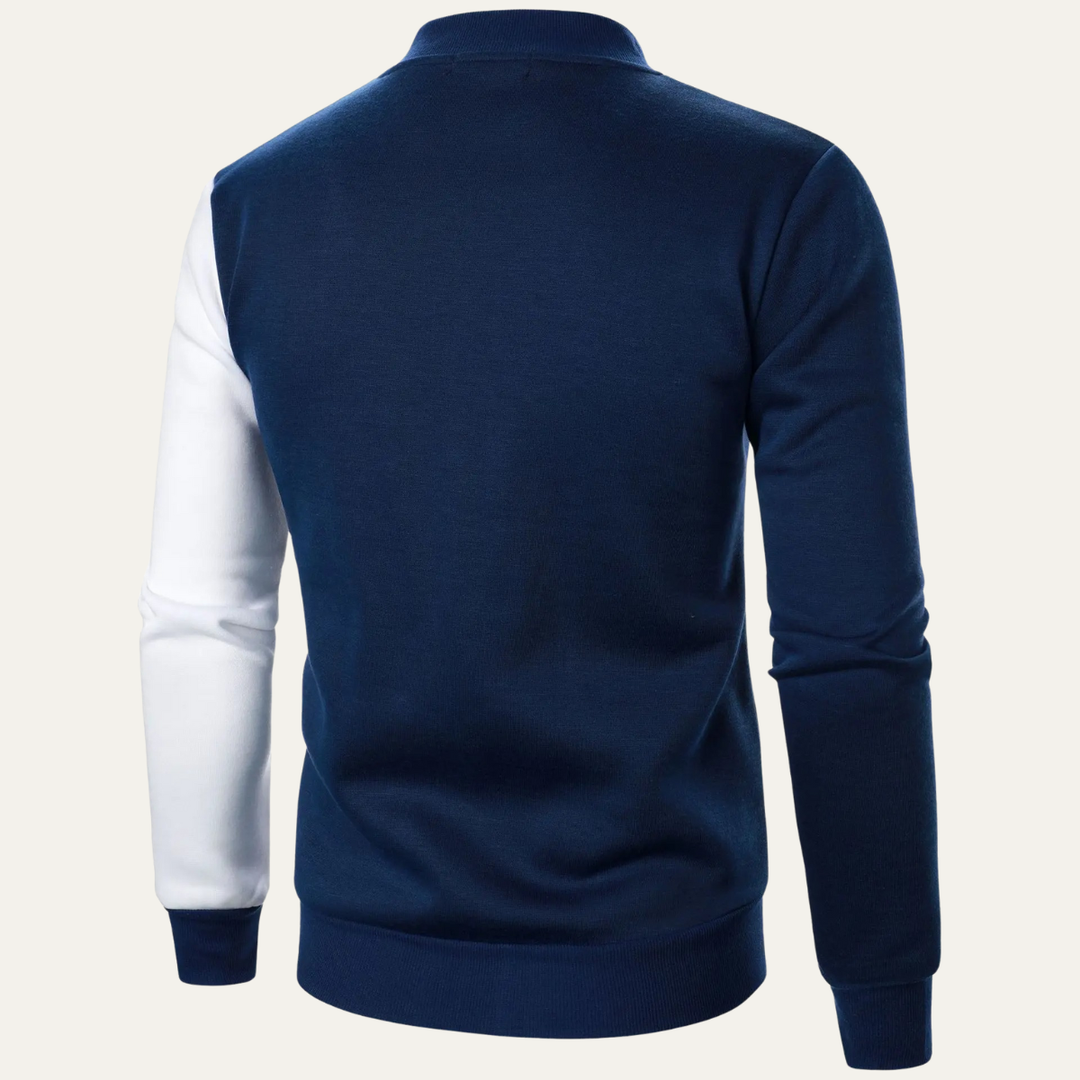 Mens Lightweight Zip-Up Jacket Color Block Design