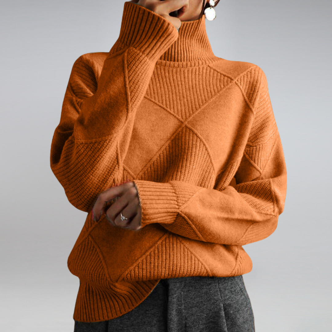 Womens Cashmere Turtleneck Sweater Fitted Style