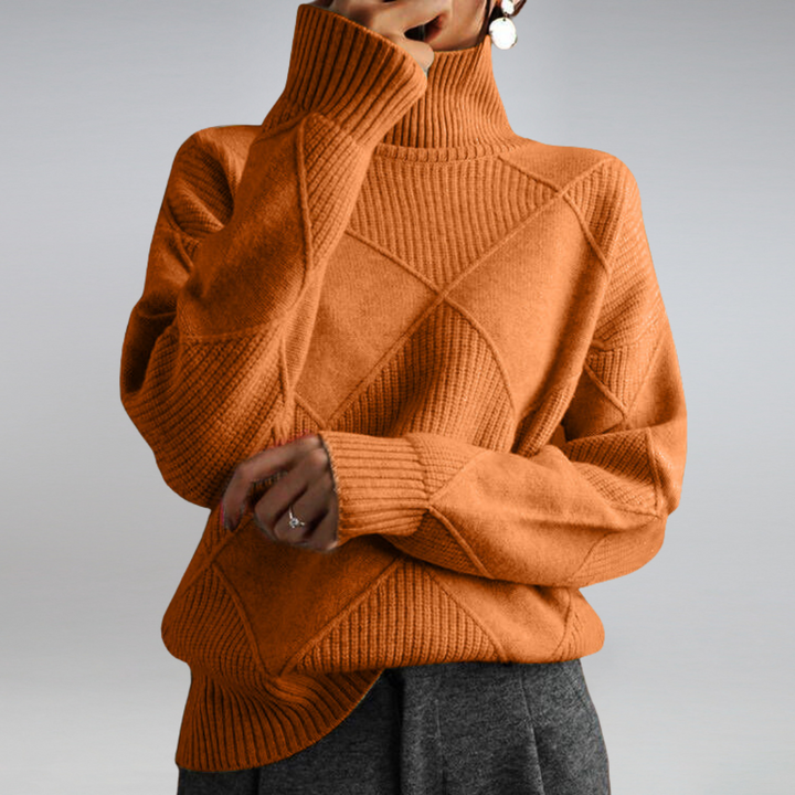 Womens Cashmere Turtleneck Sweater Fitted Style