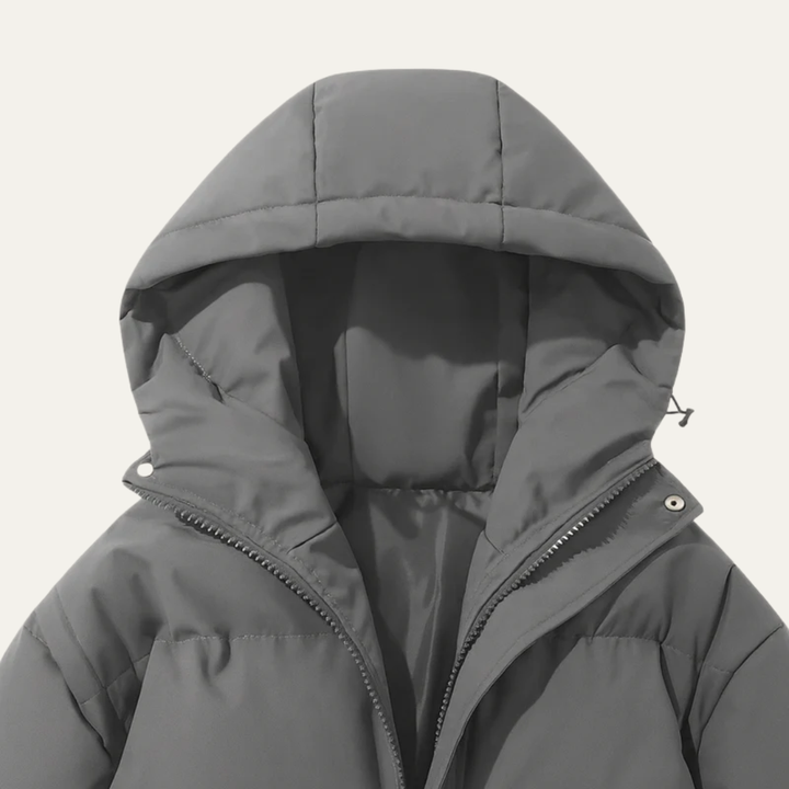Mens Insulated Puffer Jacket High Neck Hooded