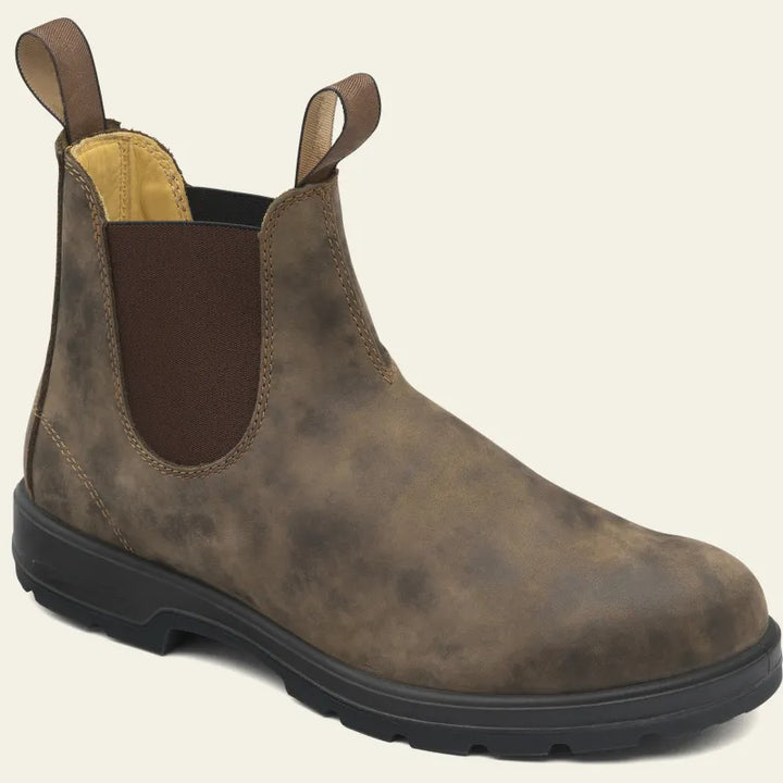 Mens Chelsea Boots Leather Slip-On Classic Fit