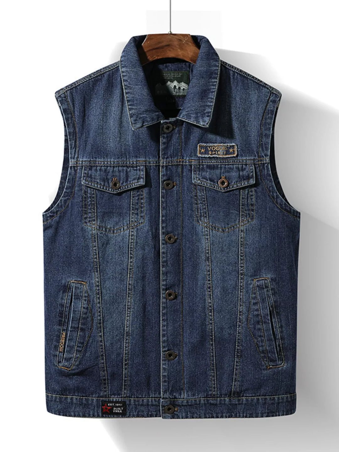 Mens Jeans Vest Big and Tall Fit - BritishMode