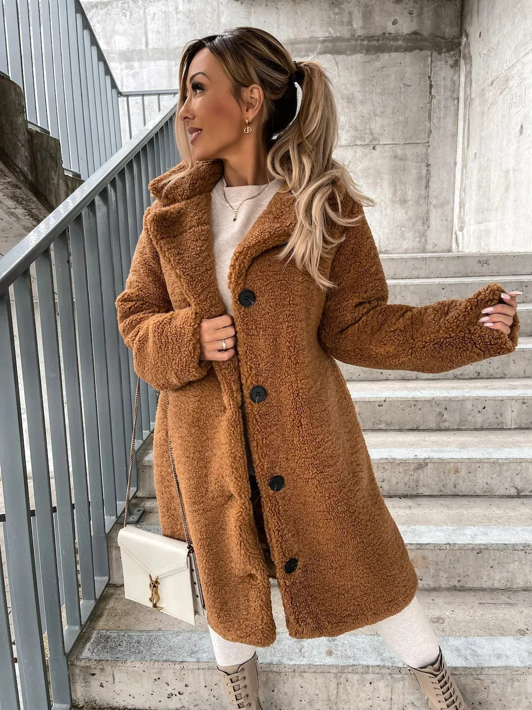 Womens Trench Coat Soft Fabric Classic Fit