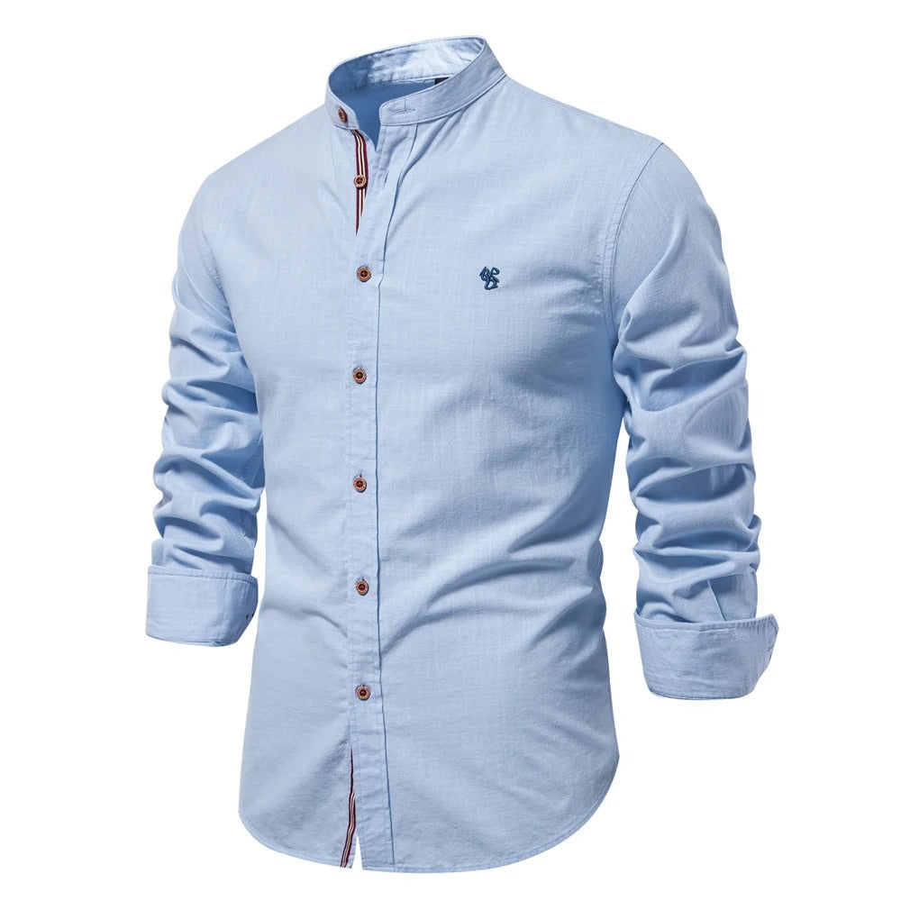 Mens Slim Fit Casual Shirt Button Front - BritishMode