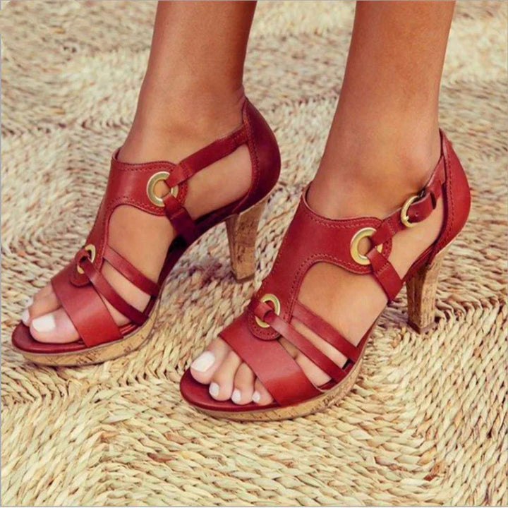 Womens High Heels with Ankle Strap Elegant Style - BritishMode