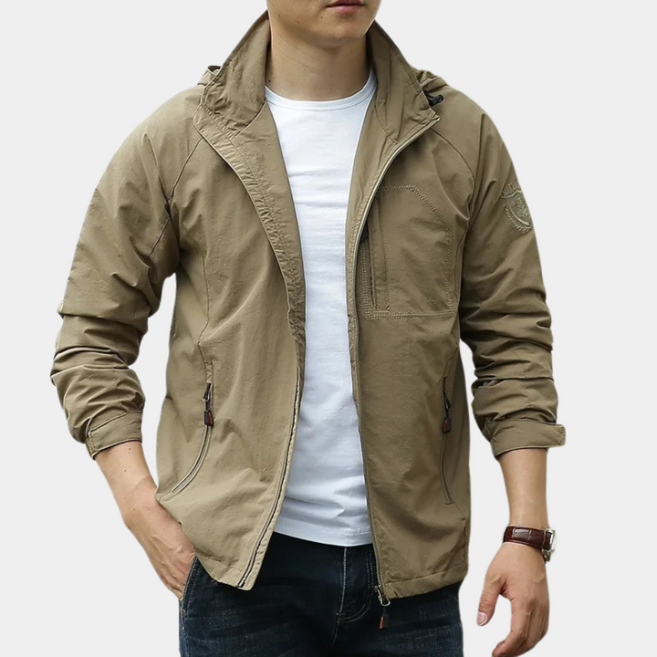 Mens Cargo Jacket Slim Fit Lightweight Summer