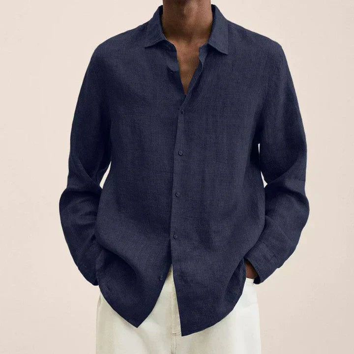 Mens Linen Shirt Lightweight Versatile Fit - BritishMode