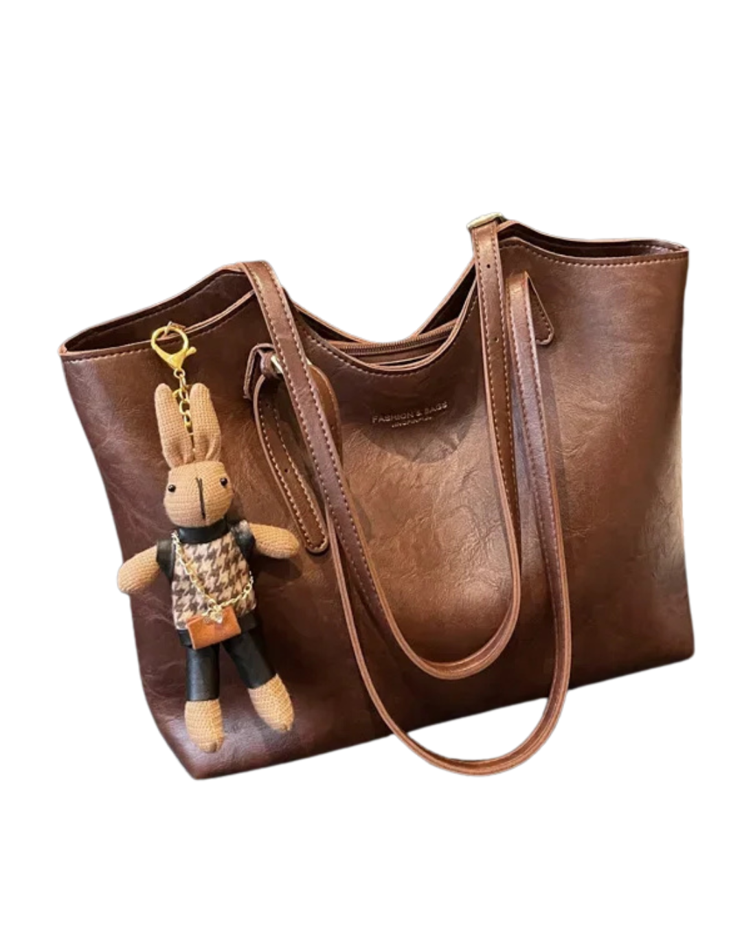 Womens Tote Bag Ecological Leather Spacious Vintage Style - BritishMode