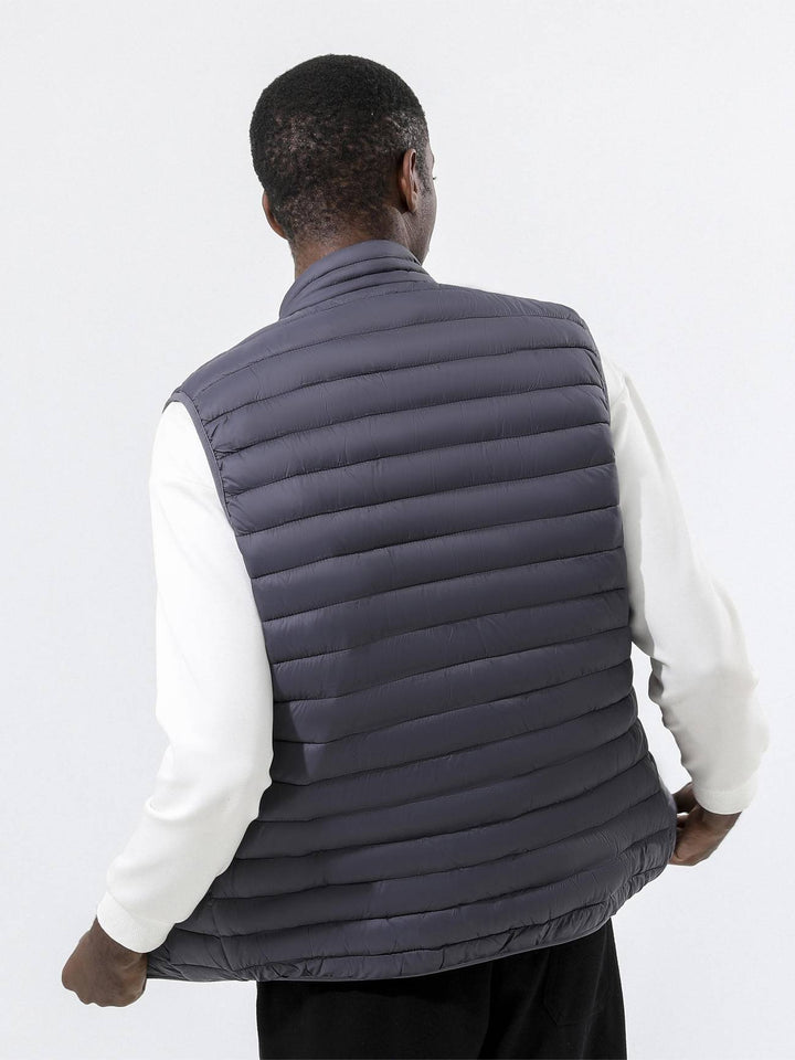 Mens High-Collar Gilet Lightweight Sleeveless Vest