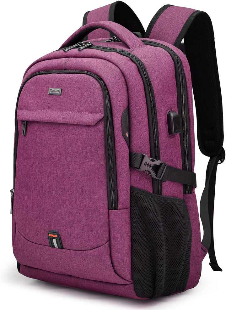 Unisex Travel Laptop Backpack Water-Resistant USB Port Organized