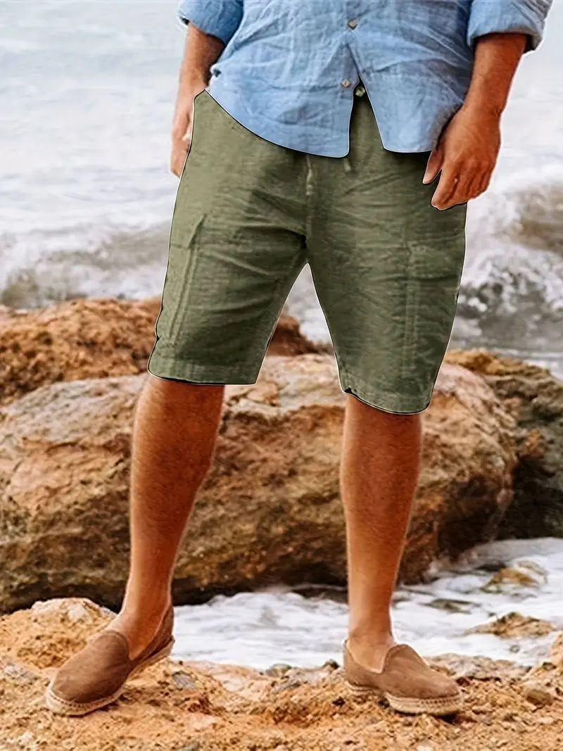 Mens Cargo Shorts Cotton Spring Summer