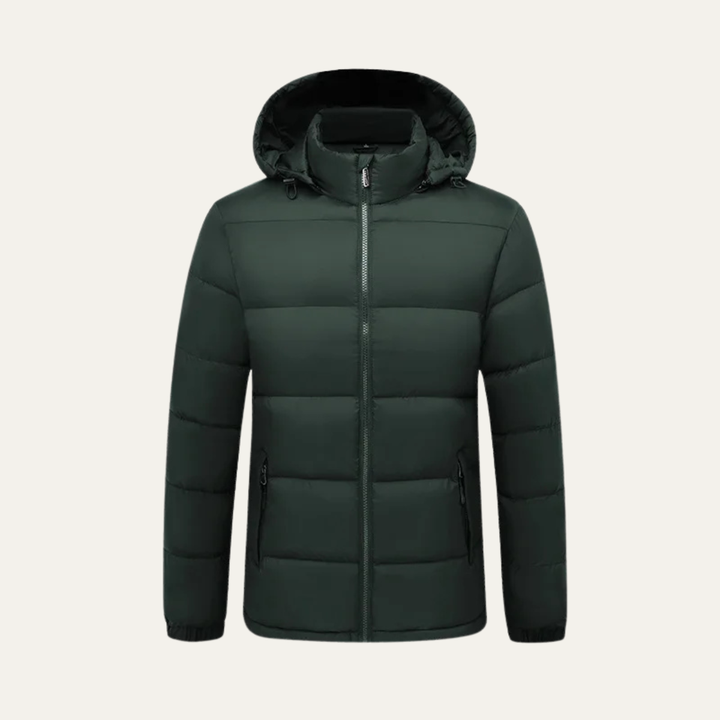 Mens Insulated Puffer Jacket Thick Warm Hooded