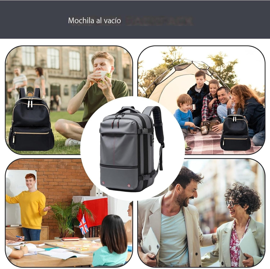 Unisex Expandable 60L Waterproof Travel Backpack with Laptop