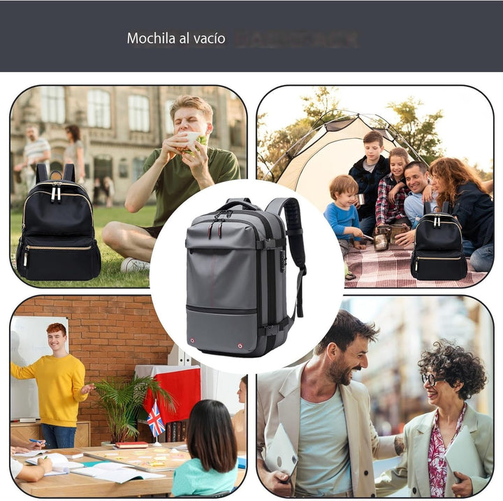 Unisex Expandable 60L Waterproof Travel Backpack with Laptop