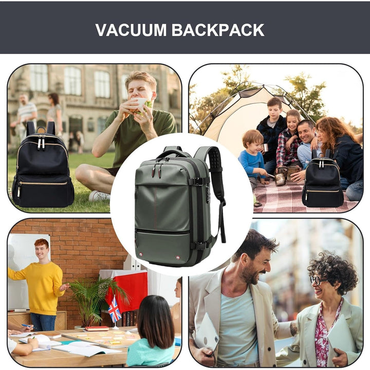 Unisex Expandable 60L Waterproof Travel Backpack with Laptop