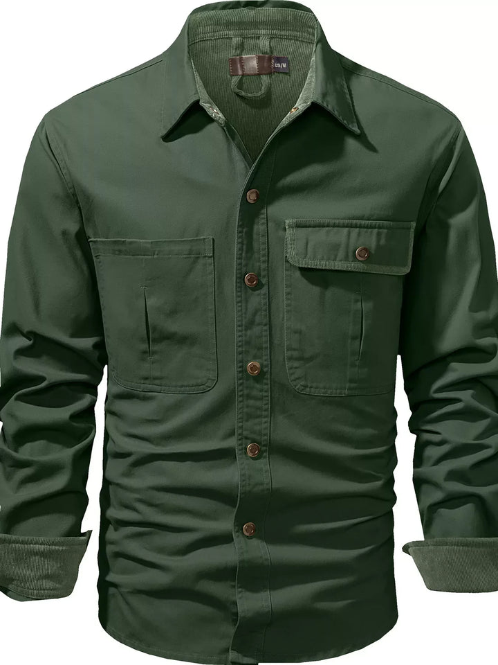 Mens Button Front Shirt Relaxed Fit
