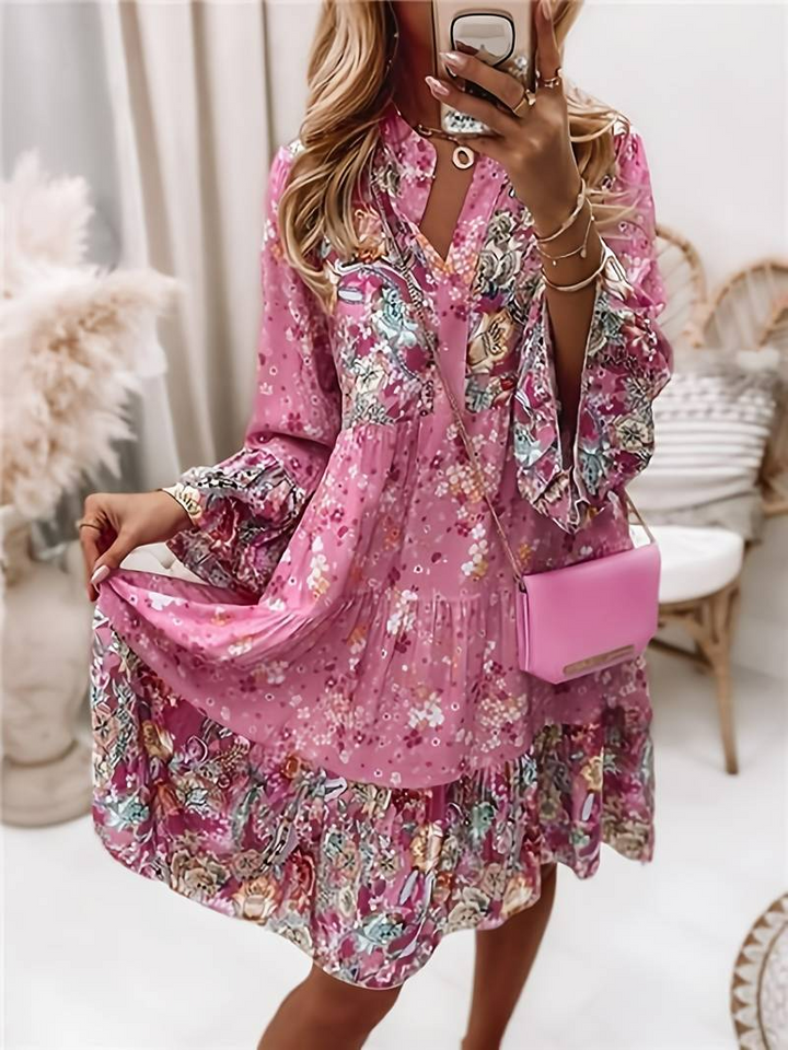 Womens Maxi Dress Floral Pattern Lightweight Summer - BritishMode
