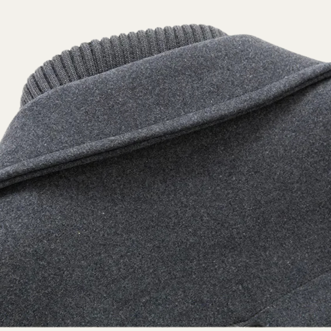 Mens Wool Blend Winter Coat Smart Lapel Classic Fit