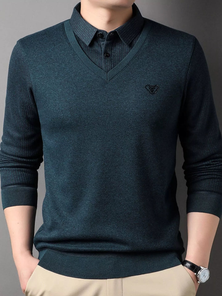 Mens Crew Neck Sweater Soft Knit Relaxed Fit