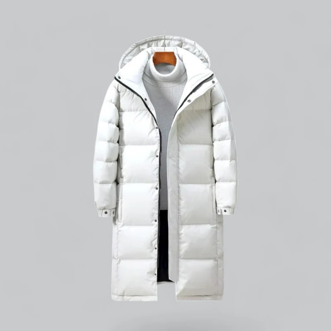 Mens Long Winter Coat with Hooded Design