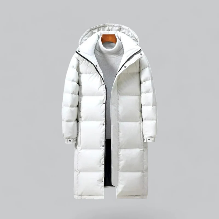 Mens Long Winter Coat with Hooded Design
