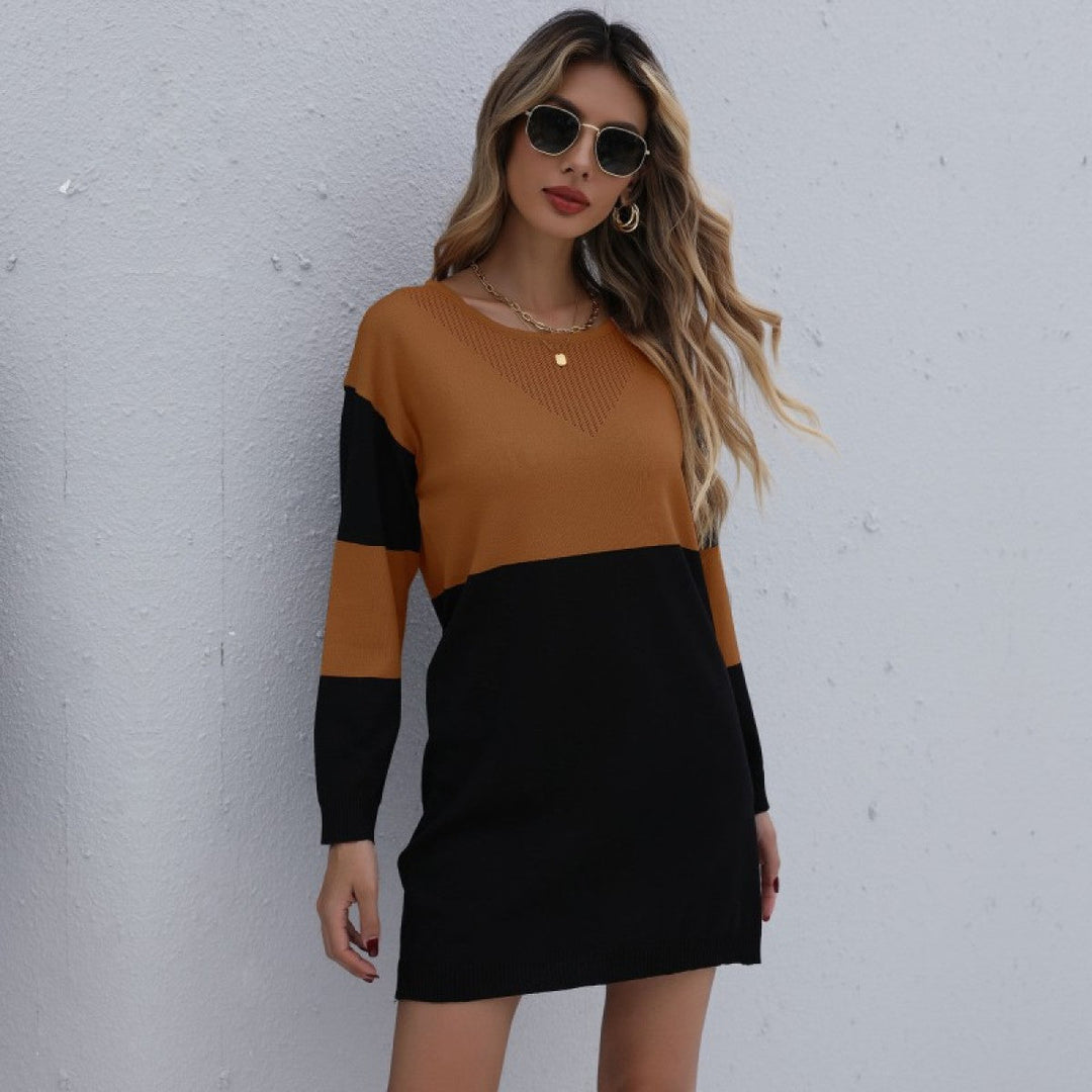 Womens Sweater Dress Long Sleeve Casual Comfortable Fit - BritishMode