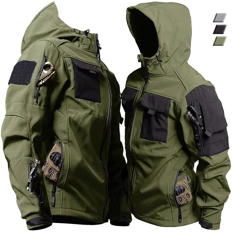 Mens Waterproof Hoodie Jacket Military Style - BritishMode