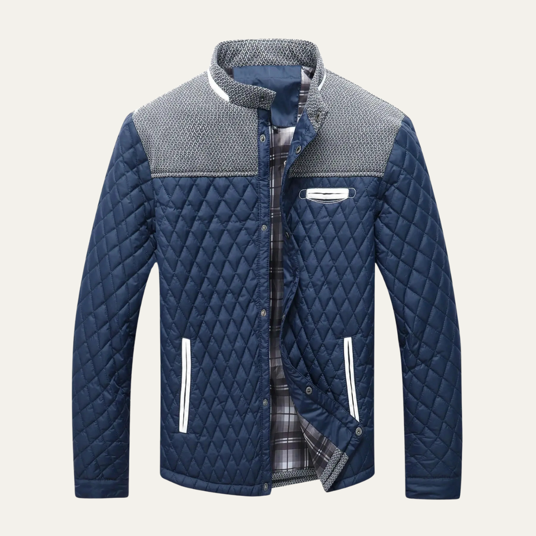 Mens Quilted Bomber Jacket Lightweight Padded